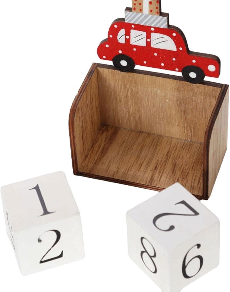 woobles Holiday Countdown Calendars, Desk Christmas Advent Calendar Decor with Numbers Blocks, Winter Party Countdown Calendar Figurines for Home, Living Room - Image 5